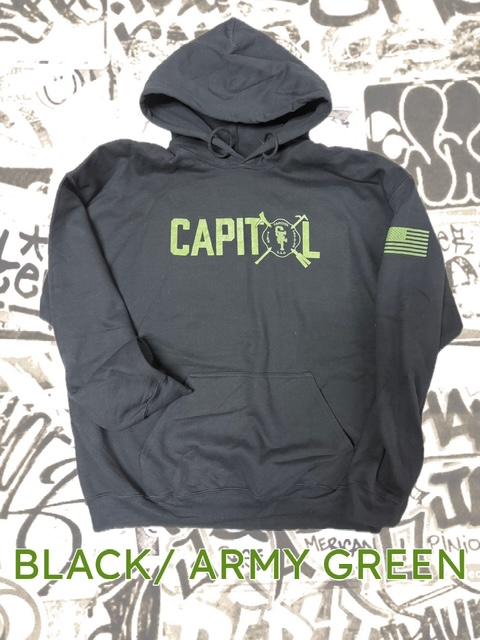 Capitol Fire Training Black / Army Green Hoodie