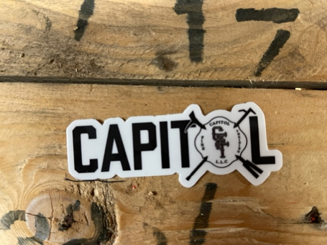 Capitol Fire Helmet Sticker